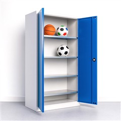 Ballschrank Aktion mit aufgekanteten Fachboden